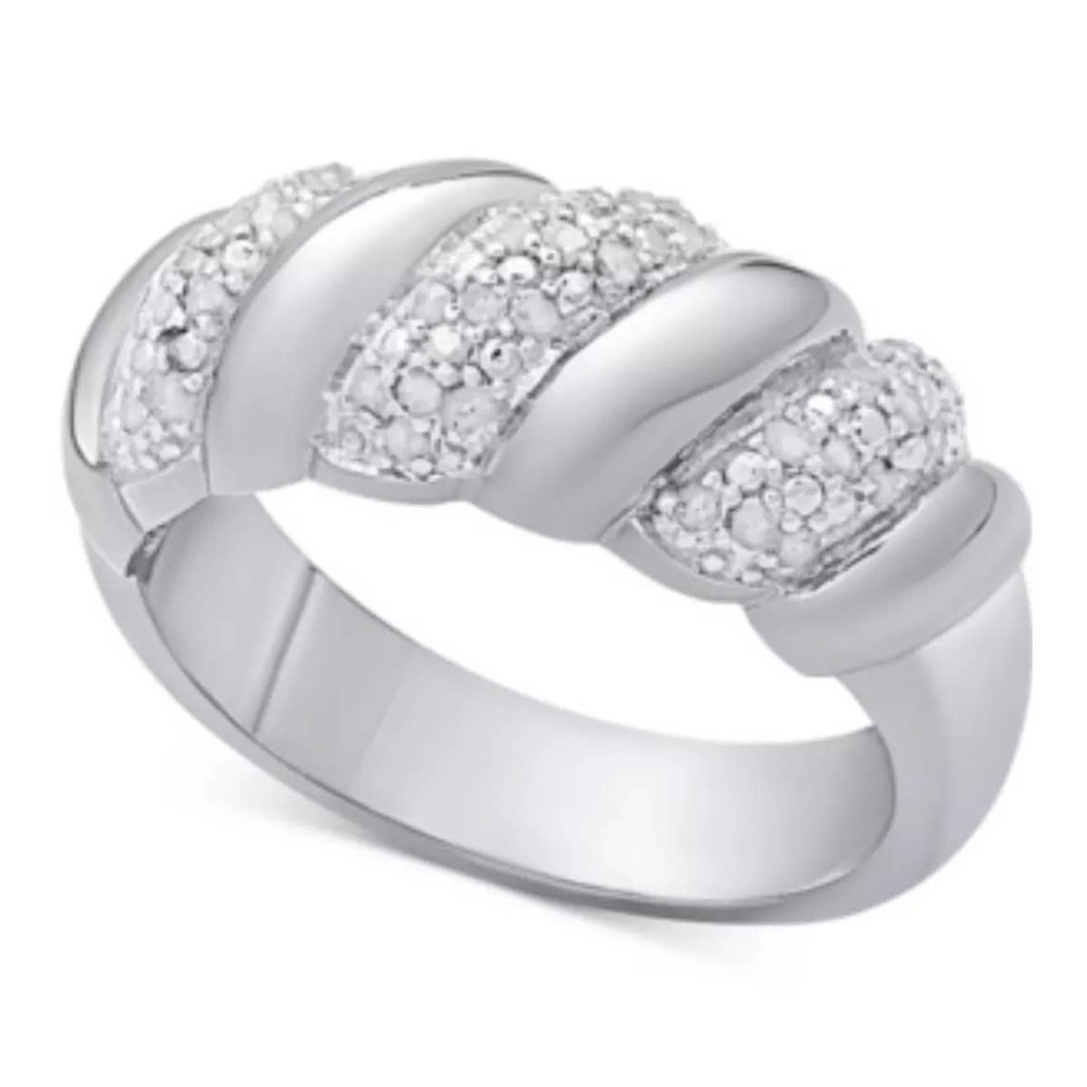 Diamond San Marco Ring 1/4 Ct. T.w. in Sterling Silver Size 7 Rose Cut Diamond